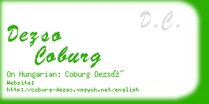 dezso coburg business card